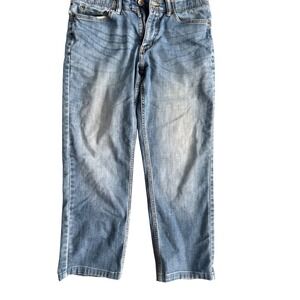 Urban Pipeline Boys Straight Leg Light Wash Blue Denim Jeans Five Pocket Design